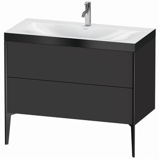 DU WTU XViu/Viu, 2 Ausz, 610x1000x480mm 1 HL, schw.m./Gra.Superm,Rahm. B2 ES Ah.