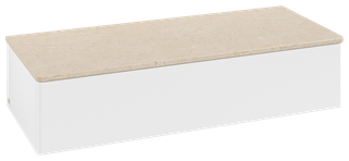 V&B Sideboard ohne Frontstruktur Antao 120x26,8x50cm, WBP botti., wh. m Lac
