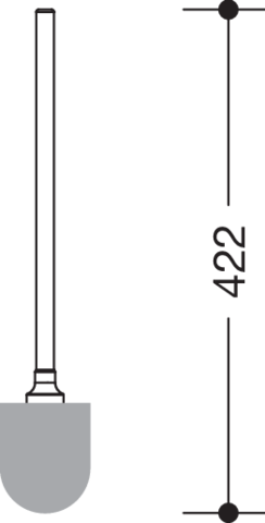 Artikelbild 4 des Artikels „HEWI Toilettenbürste d= 76mm, 420mm, chrom chrom“