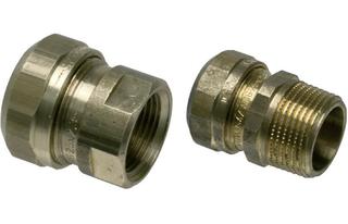 Uponor Schraubübergangsnippel Fit 25mmxR 1, Messing