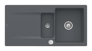 V&B bündige Spüle Siluet 60 R Flat m Abl.garn, Exzenterbetätigung, graphit