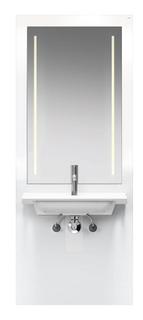 HEWI Waschtisch-Modul S 50 m WT 950.13.201 und LED-Spiegel, weiß