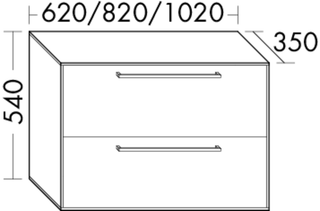 Burgbad Osera Kommode 102x54x35cm, Pl dg gl, Fr F Dk cappucc.