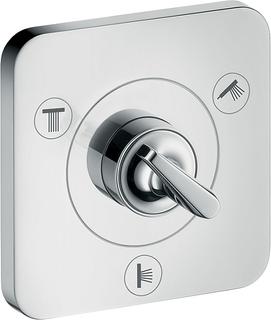 hansgrohe Fertigset Axor Citterio E UP-Ab- u. Umstellventil 120x120mm, chrom