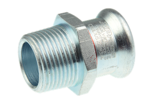AIPS Übergangsnippel VSH XPress C1405 22xR 1/2, C-Stahl, EPDM-O-Ring, M-Kontur