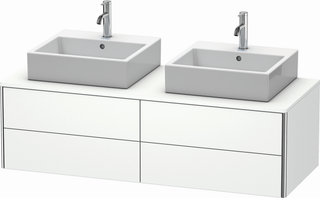 Duravit Waschtisch-Unterschrank XSquare 140x54,8x40cm, 4 La, we m, Nussb beids.