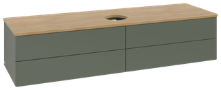 V&B WTU o. F-Struktur -Beleuchtung Antao 160x50cm, WBP hon. Oa, lea gre. m Lac