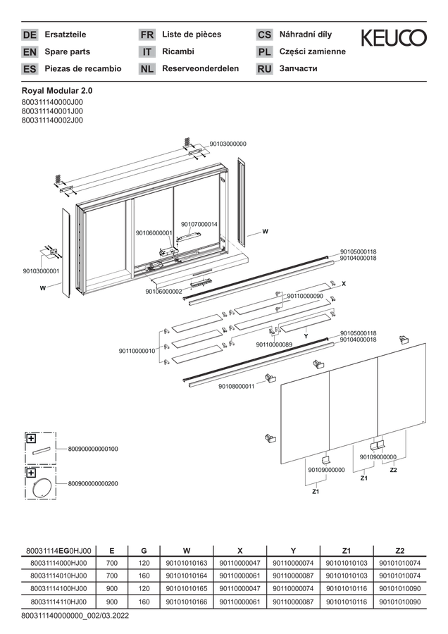 Artikelbild 3 des Artikels „Keuco Spiegelschrank Royal Modular 2.0 140x70x16cm, 2 Steckd., AP, 3-trg., bel. 140 x 70 x 16 cm | 2 Steckdosen“