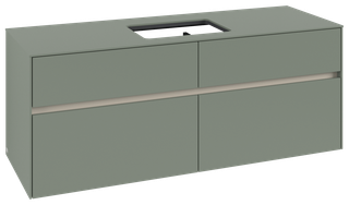 V&B Waschtischunterschrank Collaro 140x54,8x50cm, f WT mittig, soft green