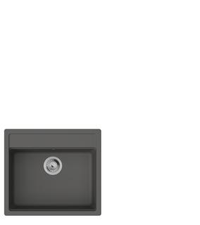 hansgrohe Einbauspüle S52 S520-F510 550x490mm, 1 Hauptbecken, steingrau