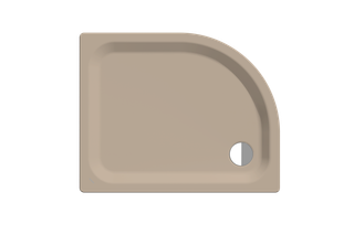 Kaldewei Duschwanne ZIRKON 501-2 90x75x3,5cm, mit Träger, warm beige40