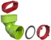 NIBE Adapter Oval 100 / DN 75 Inkl. Kick- und Dichtringe