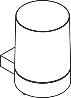 HEWI Seifenspender 126 x 102 x 78 mm, mit Halter