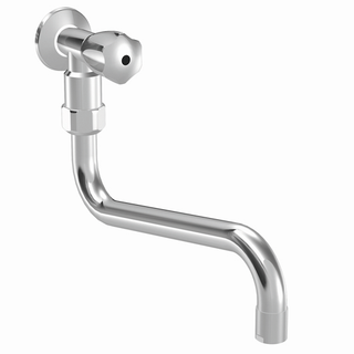 Spültisch-Wandventil GASTRO verchromt, Schwenkauslauf