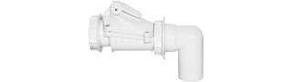 ASW Rückstauverschluss PP weiß, Verschraubung 50mm/Winkel 50mm