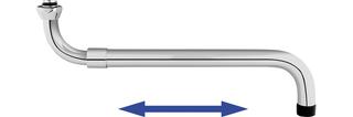 ASW Auslauf 3/4"x280-480mm, ausz, kon dich, MS vc