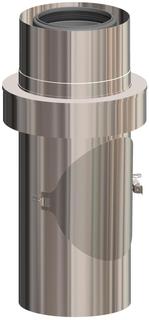 ATEC Kontroll-Rohr PolyTop DN 80/125, m Zuluftansau., ES, gebürstet
