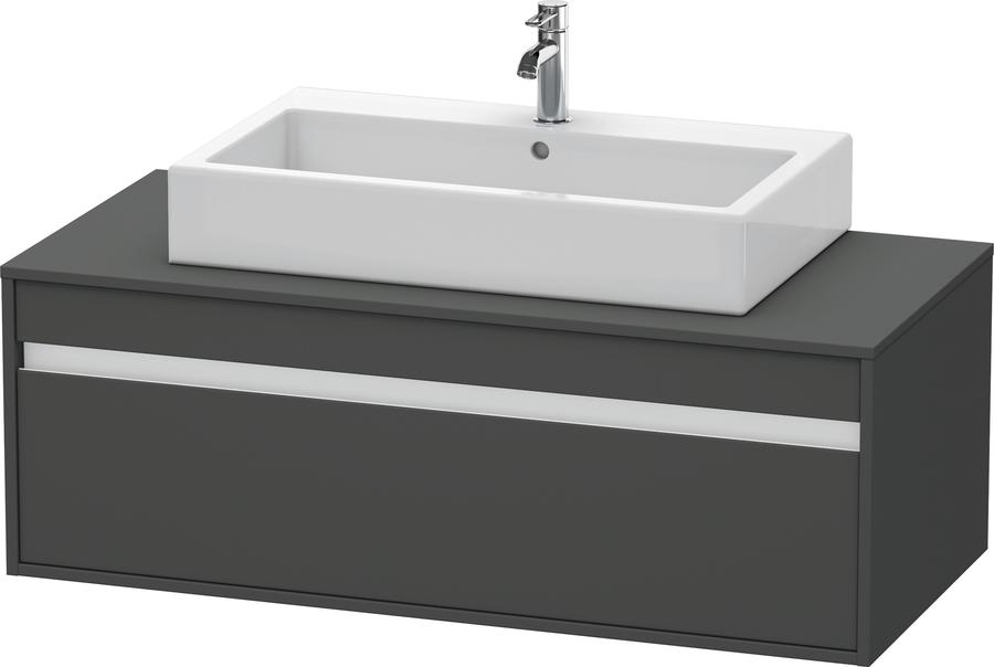 Artikelbild 1 des Artikels „Duravit Waschtisch-Unterschrank Ketho 120x55cm, gr m, f AWT m, 1 Ausz., wandh 120 x 55 cm | graphit matt“