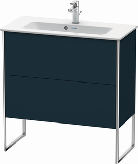 DU WTU XSquare 832x610x388mm 2 Ausz.,stehendNachtblau sdm. ES Nussb