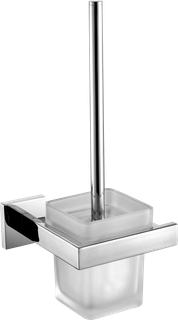 AR WC-Bürstenhalter, CUBUS, Edelstahl, 147x340x135 mm, AP, hgl, Bürste, Becher