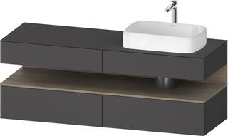 Duravit Waschtisch-Unterschrank Qatego 160x55x60cm, E Te/Gra m, Pl, B r, B