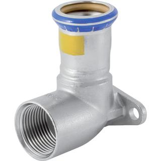 Geberit Gas-Anschlusswinkel Mapress 90G, Edelstahl, 15mmxRp 1/2, Länge 43mm