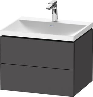 Duravit Möbel-Set L-Cube 60x48x48cm, m Hahnl., graph ma, 2 Schub.