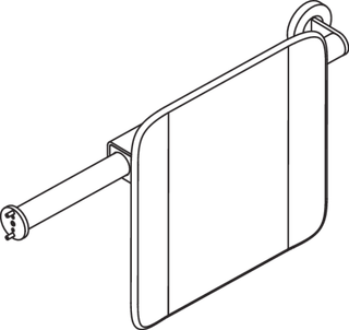 Rückenstütze System 900 Griff rechts, Rosette links, 150 mm