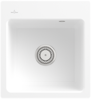 V&B bündige Spüle Subway 45 XS Flat m Abl.garn, Handbetätigung, stone white