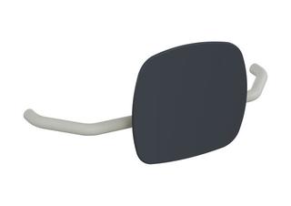 HEWI Rückenstütze 801 Wandabst. 230mm, m, Lehne anthr, li-grau
