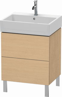 DU WTU L-Cube 582x584x459mm, bodenst. 2 Schubkästen, Eiche Natur ES Nussb