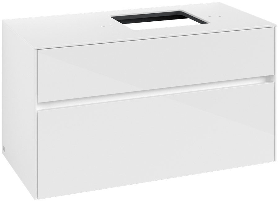 Artikelbild 1 des Artikels „V&B Waschtischunterschrank Collaro 100x54,8x50cm, WT rechts, glossy white glossy white“