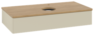V&B WT-Unterschrank o. F-Struktur Antao 100x19x50cm, HL, WBP hon. Oa, si G m Lac