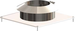 ATEC Mündungs-Set PolyTop DN 200, 440x440mm, Edelstahl