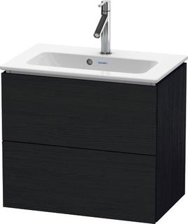 DU Waschtischunterbau wandh. L-Cube LC6256 Eiche (Schwarz) 391x620x550mm