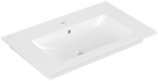 V&B Möbel-Waschtisch VENTICELLO 80x50cm, m HL, mit Überlauf, weiß C-plus
