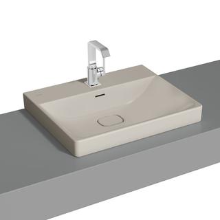 VitrA Aufsatzwaschtisch New Metropole Tau ma vc, 60x47x17cm, 1 Hahnloch mittig