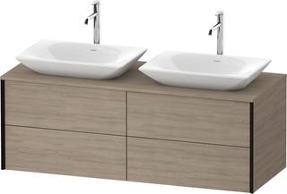 DU WTU wandhängend XViu 509x1400x550mm 4SK,Schwa.M./Eiche T./ES Ahorn r.