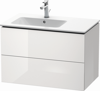 Duravit Waschtisch-Unterschrank L-Cube 82x48,1x55cm, 2 La, B li, w g, Aho mitt