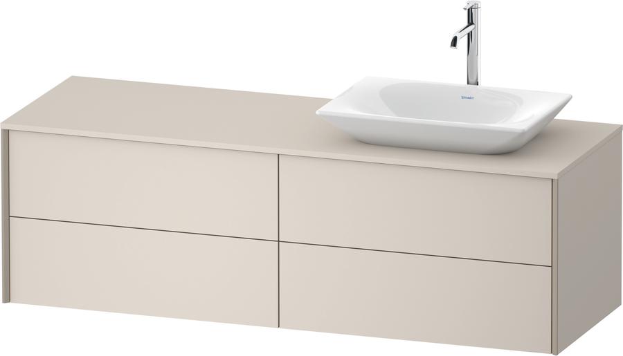 Artikelbild 1 des Artikels „DU Konsolen-WTU wh. XViu 1600x509x550mm 4SK, TA rechts, Taupe Matt, ES Nussb bs. “