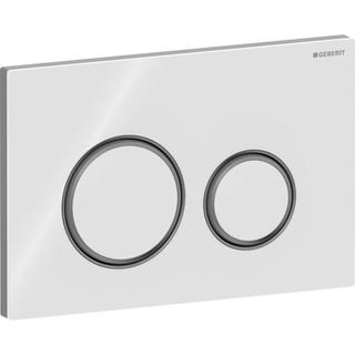 Geberit Betätigungsplatte Sigma21 Round Pl/T we., Rg. SW-chrom, f 2-Mg-Spül.