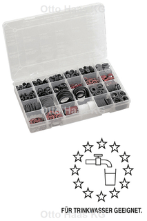 HAAS Dichtungs-Sortiment 1080 Stck, 355x225x45mm, gr., f Install.