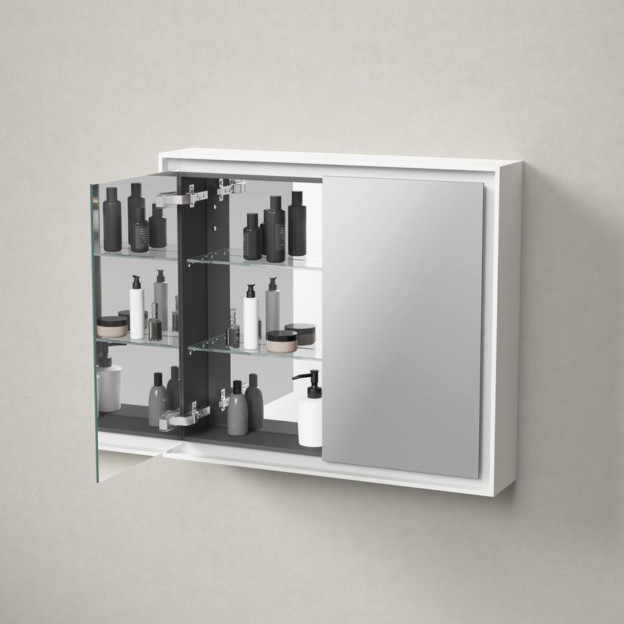 Artikelbild 6 des Artikels „Duravit Spiegelschrank L-Cube 80x70x15,5cm, we. ma, Türanschl. re/li 80 x 70 x 15,5 cm | weiß matt“