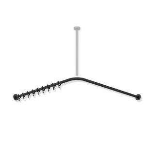 HEWI Vorhangstange System 900 887x887mm, 18 R., ES pulverbes sw matt