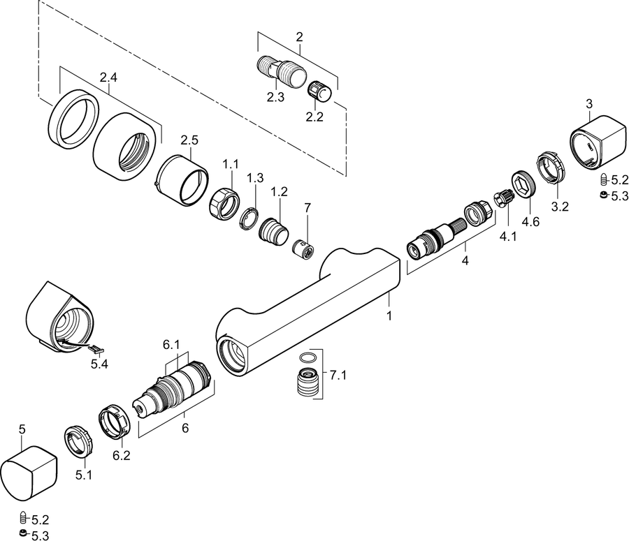 Artikelbild 5 des Artikels „Hansa Br.-Thermostat HANSATEMPRA STYLE AP, S-Anschlüsse, chrom chrom“