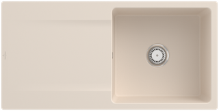 V&B Flächenbündige Spüle Siluet 60 Flat m Abl.garn, Hand., ivory CeramicPlus