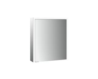 EMCO Aufputz-Lichtspiegelschrank prime 3 600x700mm, 1 T., Anschl re, alu/weiß