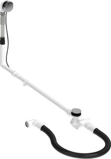 Duravit Ab- u. Überlaufgarn. Quadroval Zug 110, d 5,2cm, m flex Abl-Schl., chr