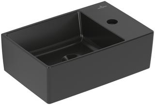 V&B Handwaschbecken Memento 2.0 40x26cm, m Hahnl., o. ÜL, ebony C-plus