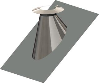 ATEC Dachdurchführung mit Wetterkragen 701x851mm, DN 100/150, 33-45 G, PP, ES b